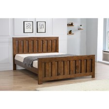 Maxfield 4FT6 Double 5FT King Size Solid Wood Acacia Rustic Oak Bed Frames
