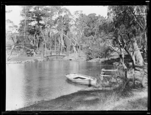 Footbridge over bush river - footbridge,