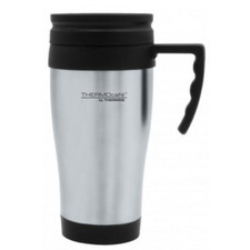 Thermos Thermocafe Steel Travel Mug Tea Coffee Thermal Drink Cup Slide Top 400ml