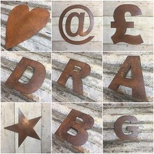  5" rustic letters metal