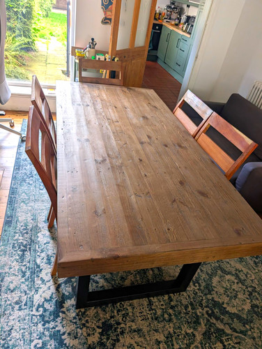 Reclaimed wood dining table - reclaimed,