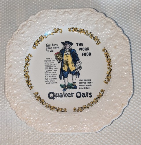 Porcelain plate quaker oats - porcelain, "quaker