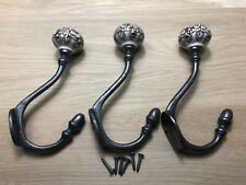 3 x Cast Iron Coat Hook -