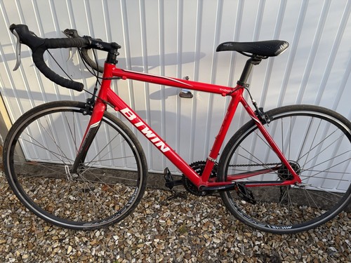 Btwin red triban road bike - btwin,