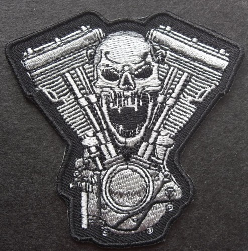 Skull engine sew on biker - -,