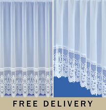 Heavy Base Lace Traditional Lace Panel Net Curtains / Raised Base Jardinieres