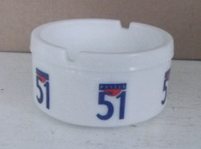 PASTIS 51 WHITE GLASS ASHTRAY