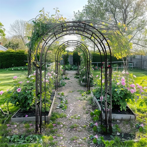 Xxl metal garden arch - metal,