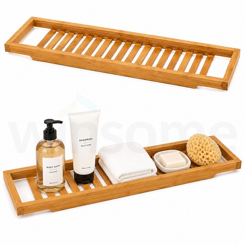 Bamboo bath caddy tray for - bamboo,