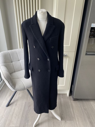 Zara black manteco wool double - wool,