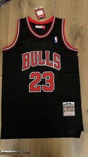 Basketball Jersey T shirt Chicago Bulls Michael Jordan 23 NBA Black White Red