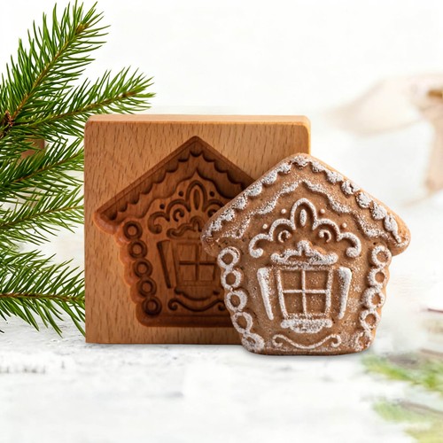 Wooden cookie molds - cookie, carved