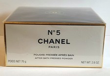 CHANEL NO.5 AFTER BATH PRESSED POWDER 75G - SEALED IN CELLOPHANE
