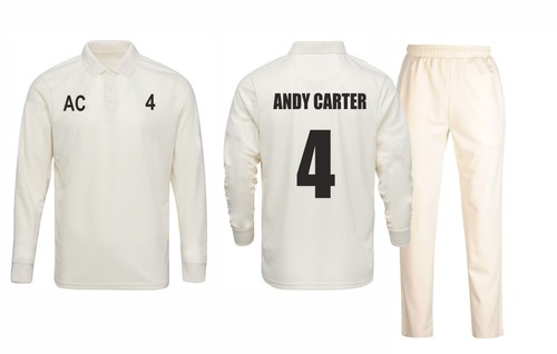 Personalised cricket whites - cricket,