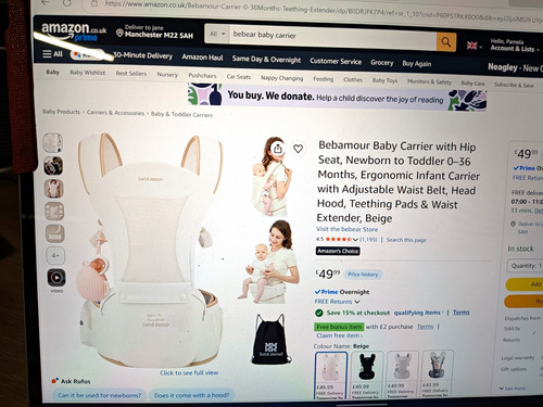 Bebamour baby carrier - baby,