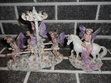Regency Fairy Fantasy Collection 2 x Figurines One Large Unicorns and Fairies
