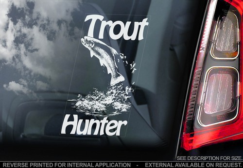 Trout hunter car window - -,