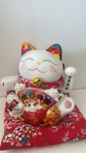 Ceramic lucky cat maneki - lucky,