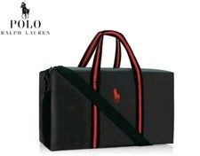 BRAND NEW POLO RALPH LAUREN  BLACK & RED WEEKEND TRAVEL GYM HOLDALL DUFFLE BAG