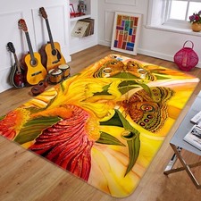 3D Butterfly 422 Non Slip Rug