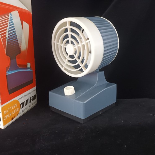 Vintage mini desk fan with - desk,