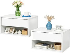 White floating bedside - white,