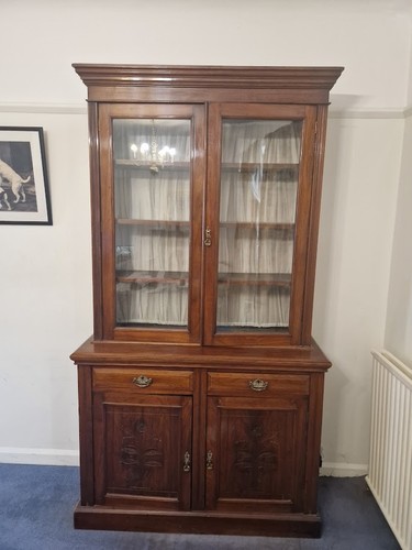 Mahogany glazed display - mahogany,