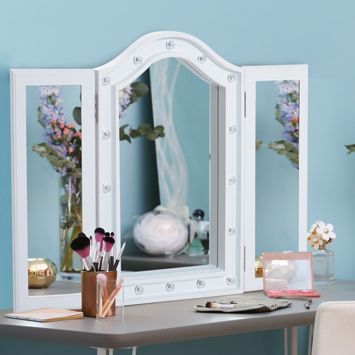 Lighted tri fold - lighted, vanity