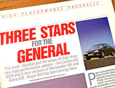 HOT VAUXHALL MODELS FOR 1987 GSi GTE SRi - ORIGINAL CLASSIC CAR ROAD TEST REVIEW