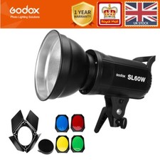 Godox SL60W Video light Studio LED Continuous Bowens Mount Light +BD-04Barn door