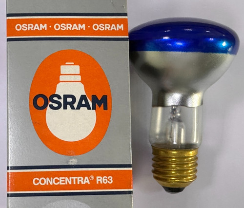 40w r63 osram - blue, coloured