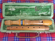 Vintage Adler Barockmeister Recorder F-Alto Maple -RARE Branded Hard Case