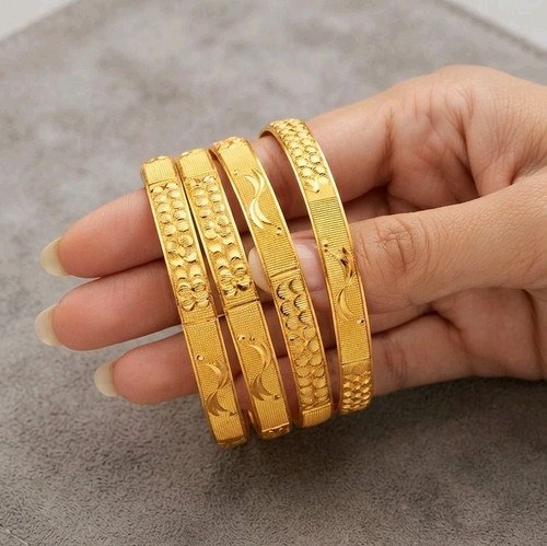 Ethnic bangles 22k gold - bangles, plated