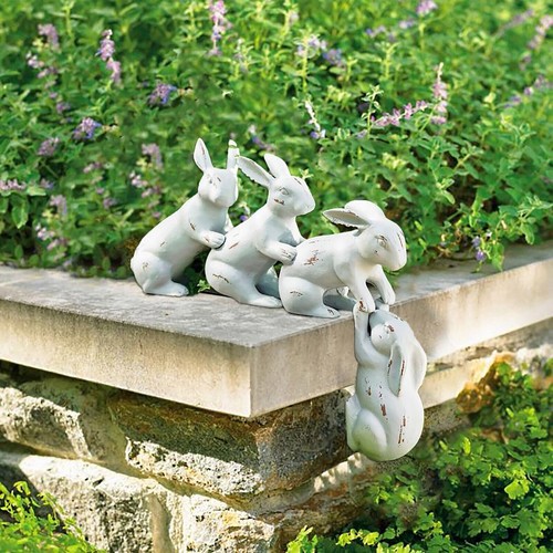 Rabbit garden ornament - garden,