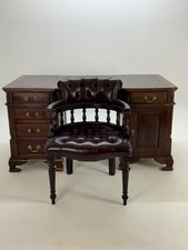 Pedestal Desk & Oxblood