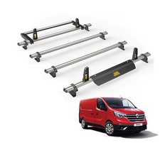 Renault Trafic Roof Rack for 2014+ 4 Roof Bars & Rear Ladder Roller Ulti Bar