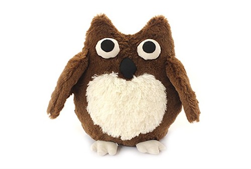 Owl door stop - brown, white