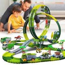 190 pcs Magic Climbing Track train set Dinosaur Road Race Tracks, Flexible Track