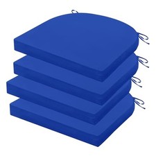 Outdoor Chair Cushions Set of 4, 17 x 16 Inch 17x16x2|4 Pack 1 - Royal Blue
