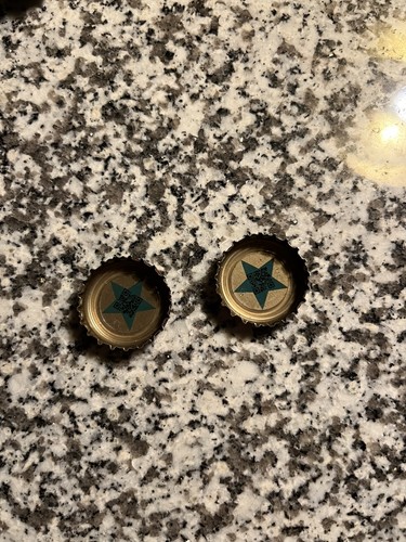 Blue star bottle cap - 2,