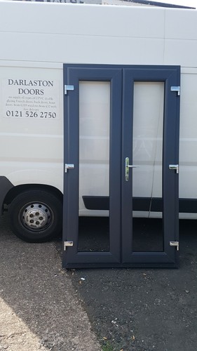 Anthracite grey white upvc - anthracite, on