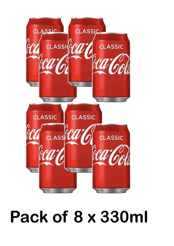 Pack x330ml coca - 8, coca-cola