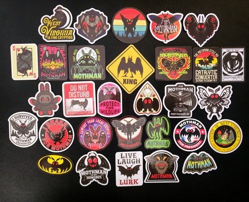 Mothman stickers cryptid - mothman,