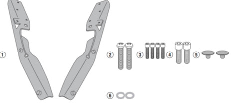 Givi top box rack mount - top,