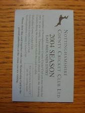 2004 Ticket: Cricket Season