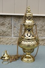 Vintage Used Censer, Thurible, Large Baroque Style (CU884) Chalice Co.