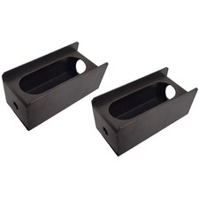 Set of 2 Steel Trailer 6" Oval Tail Light / 2" Round Side Light Mount Box -