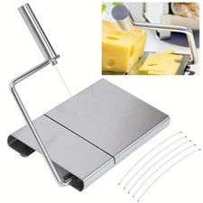 Cheese Slicer Stainless Steel Board Butter Cutter W/ 6 Wires Cutting Handle UK