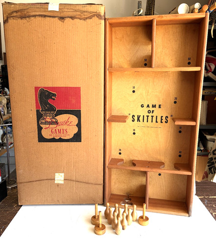 Vintage skittles drueke wood - vintage,