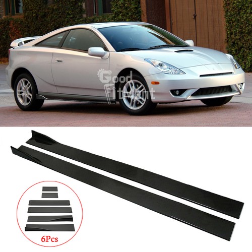 Glossy black side skirts - 78.7",